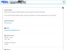 Tablet Screenshot of masterworkroofing.com